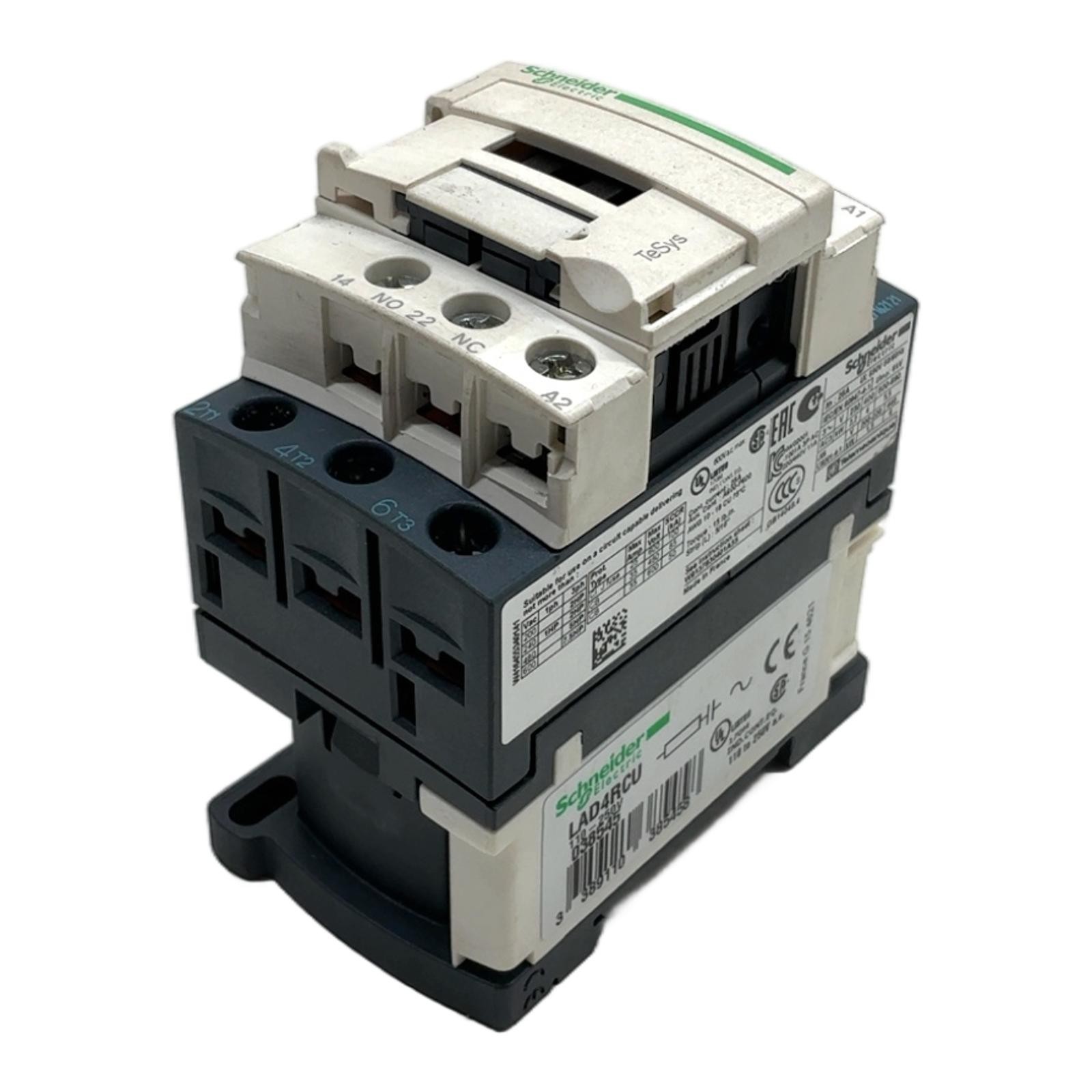 LC1D09 / LAD4RCU 038545 SCHNEIDER ELECTRIC, Schneider Electric Contactor 9A 4…