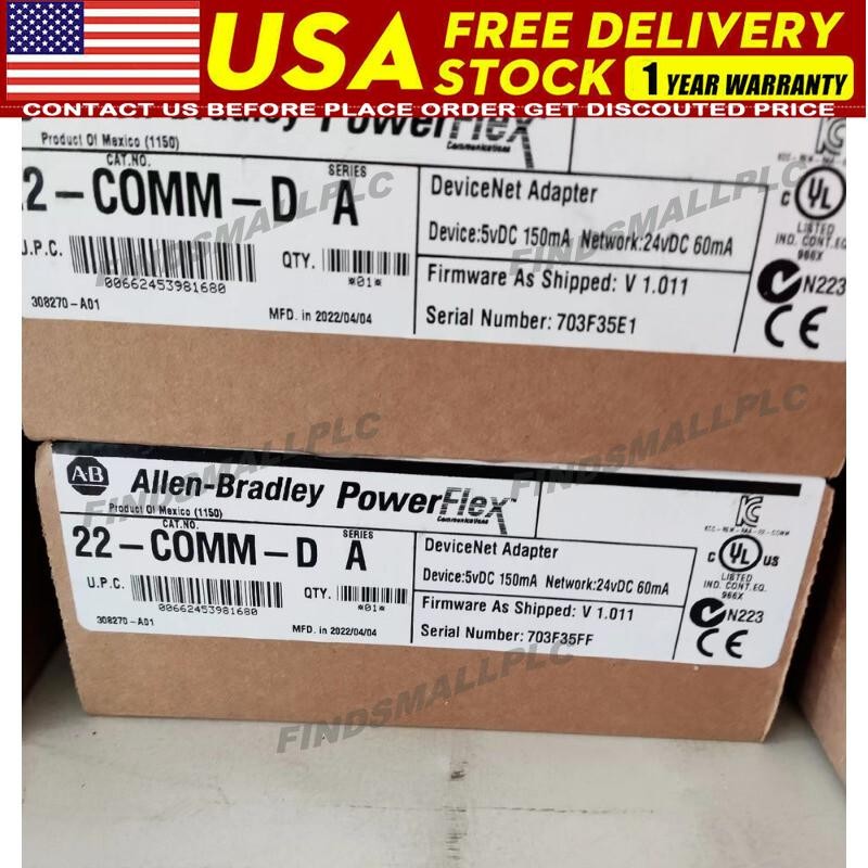 New IN BOX AB 22-COMM-D Powerflex Devicenet Adapter Module Series A FAST SHIP