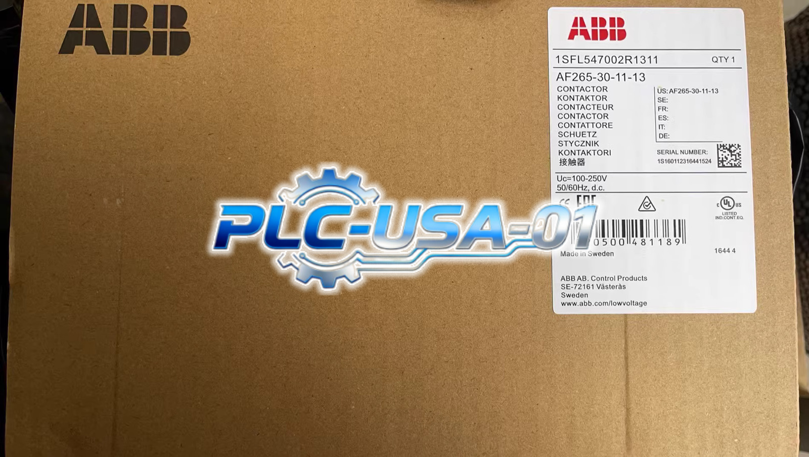 1PCS Brand New ABB AF265-30-11-13 100-250V 50/60Hz contactor Fast delivery