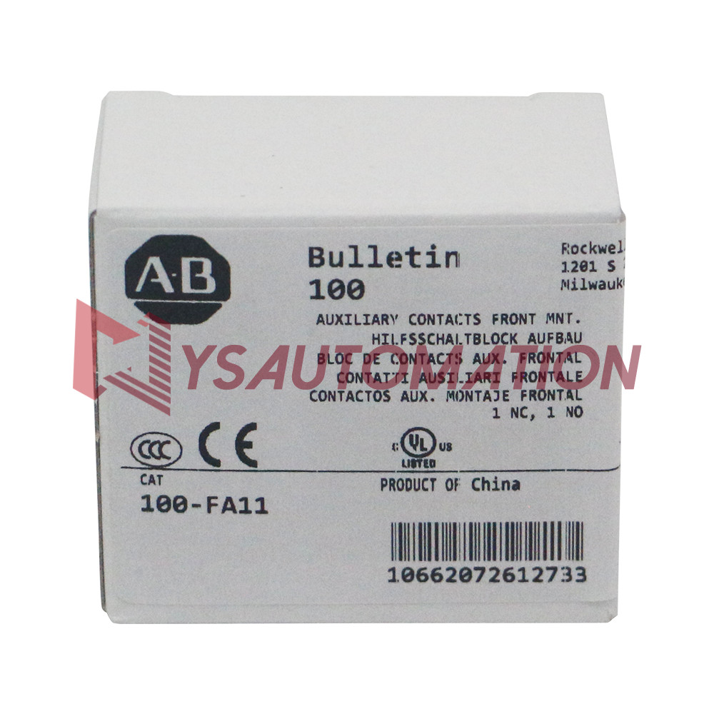 Factory Sealed Sealed Allen Bradley 100-FA11 Auxiliary Contact Block AB 100FA11