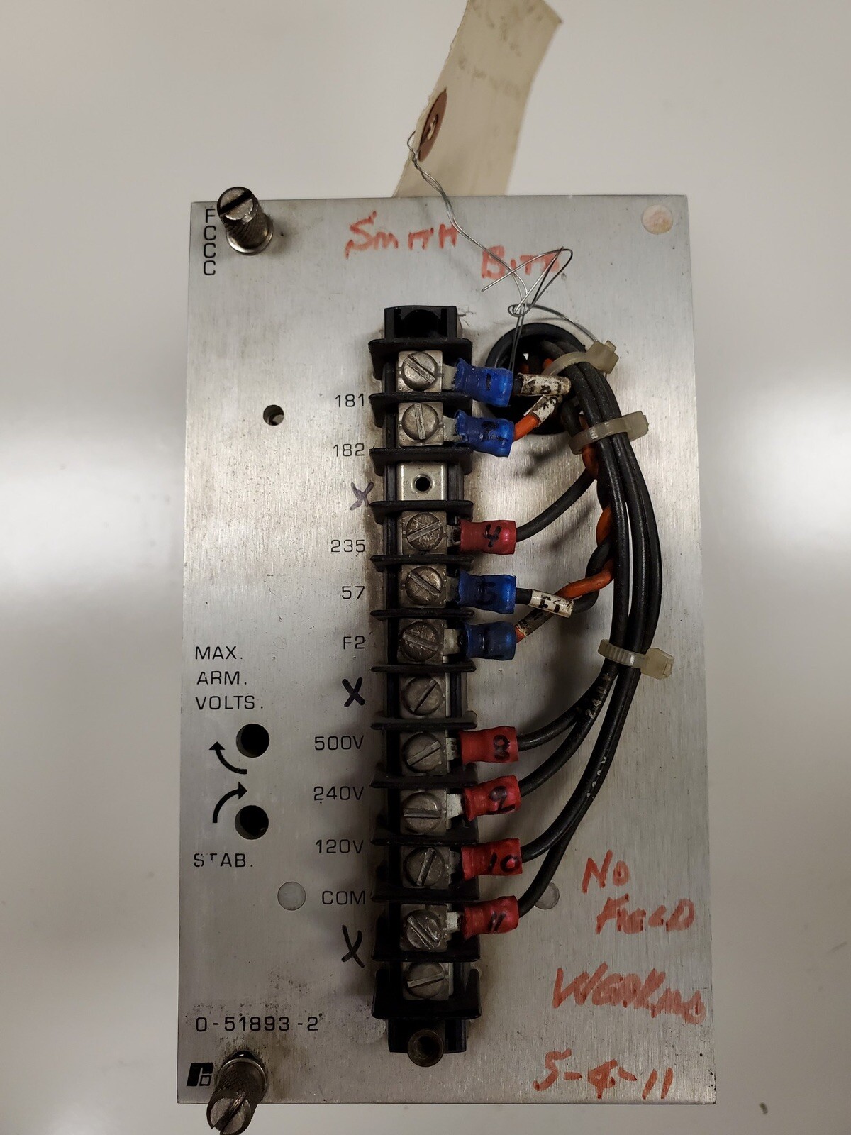 RELIANCE ELECTRIC 0-51893-2 Cardpak FCCC Field Control Board