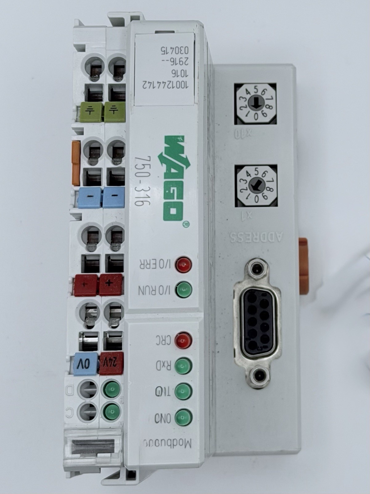 WAGO 750-316 Modbus RS-232 Fieldbus Coupler Tested Working 750 Series PLC