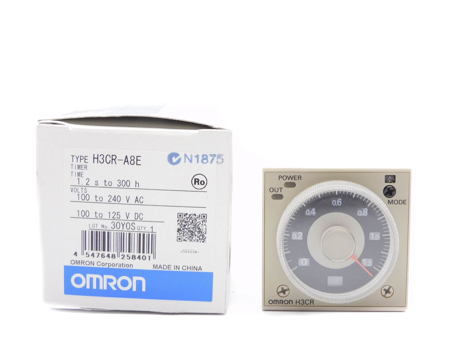 OMRON H3CR-A8E 100-240VAC 5A 1.2S-300H NSMP