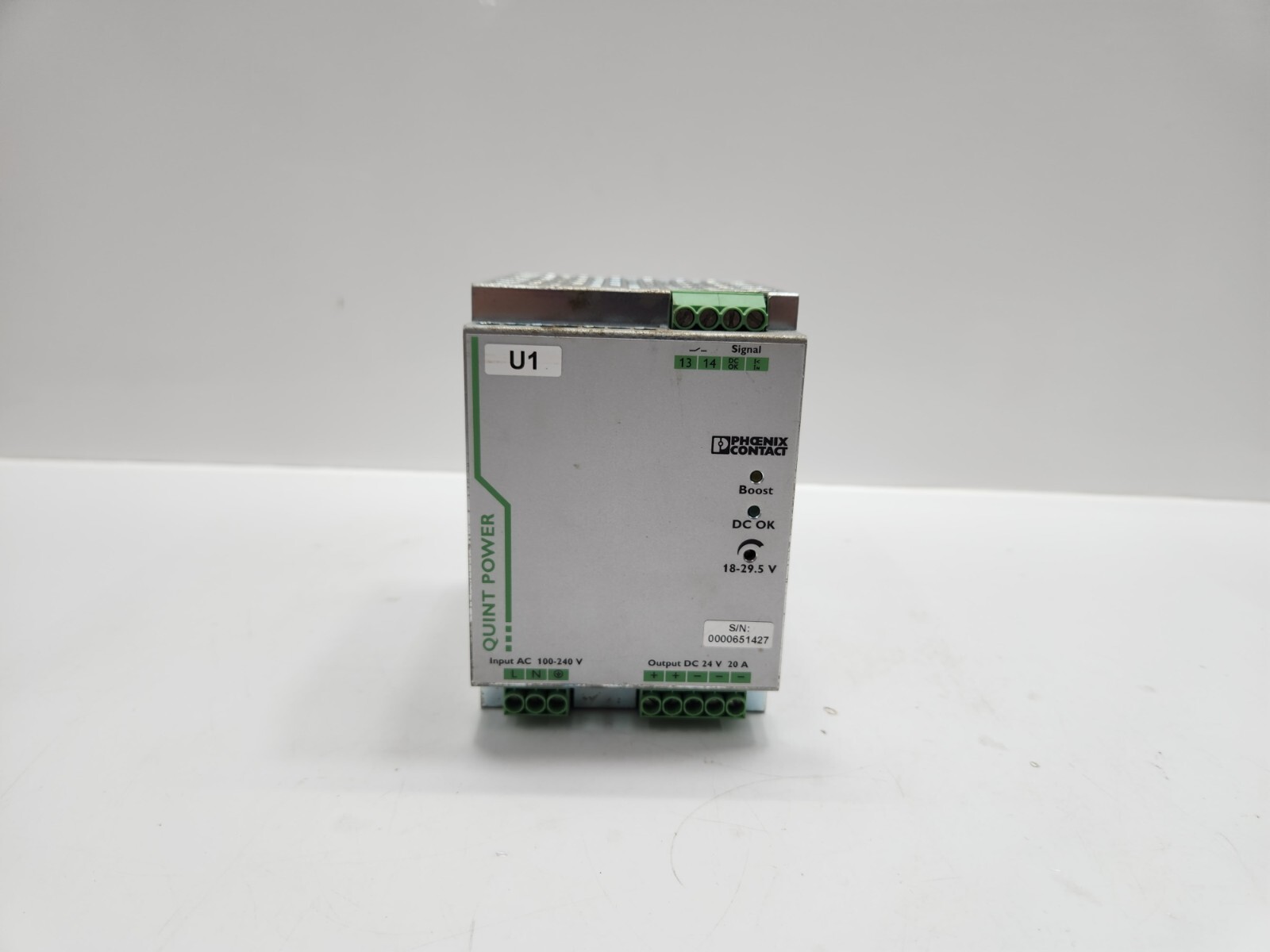PHOENIX CONTACT QUINT-PS-1AC/24DC/20 POWER SUPPLY UNIT 2866776 REV.10