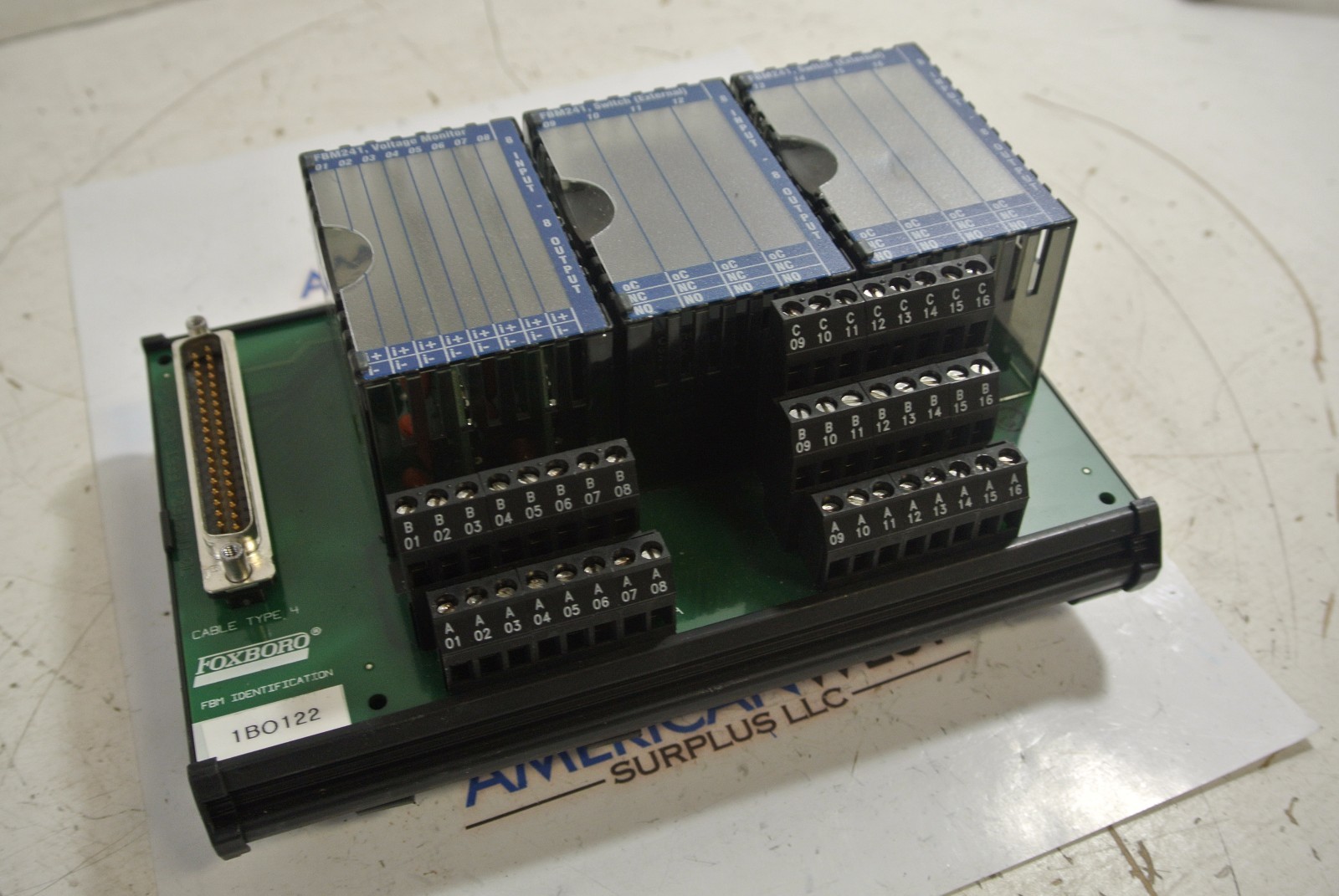 FOXBORO FBM241 Voltage Monitor Invensys Process System PLC Termination Assy. QTY