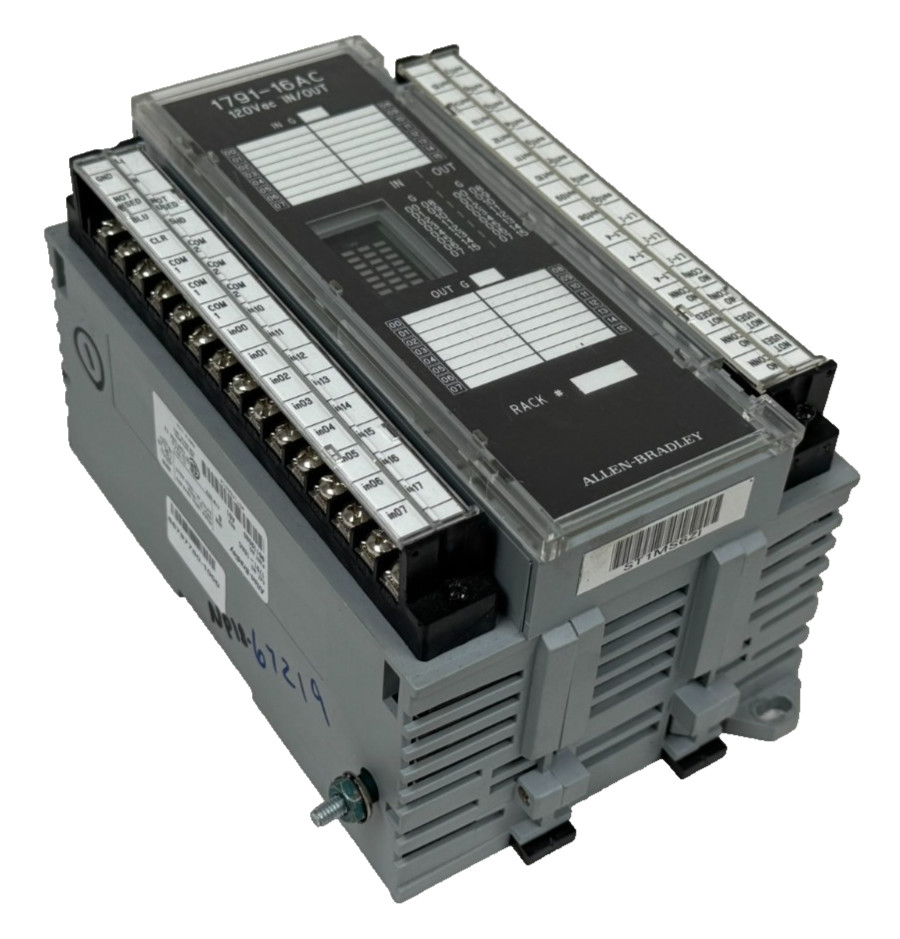 USED ALLEN BRADLEY 1791-16AC BLOCK I/O MODULE SER. B REV: A01 179116AC