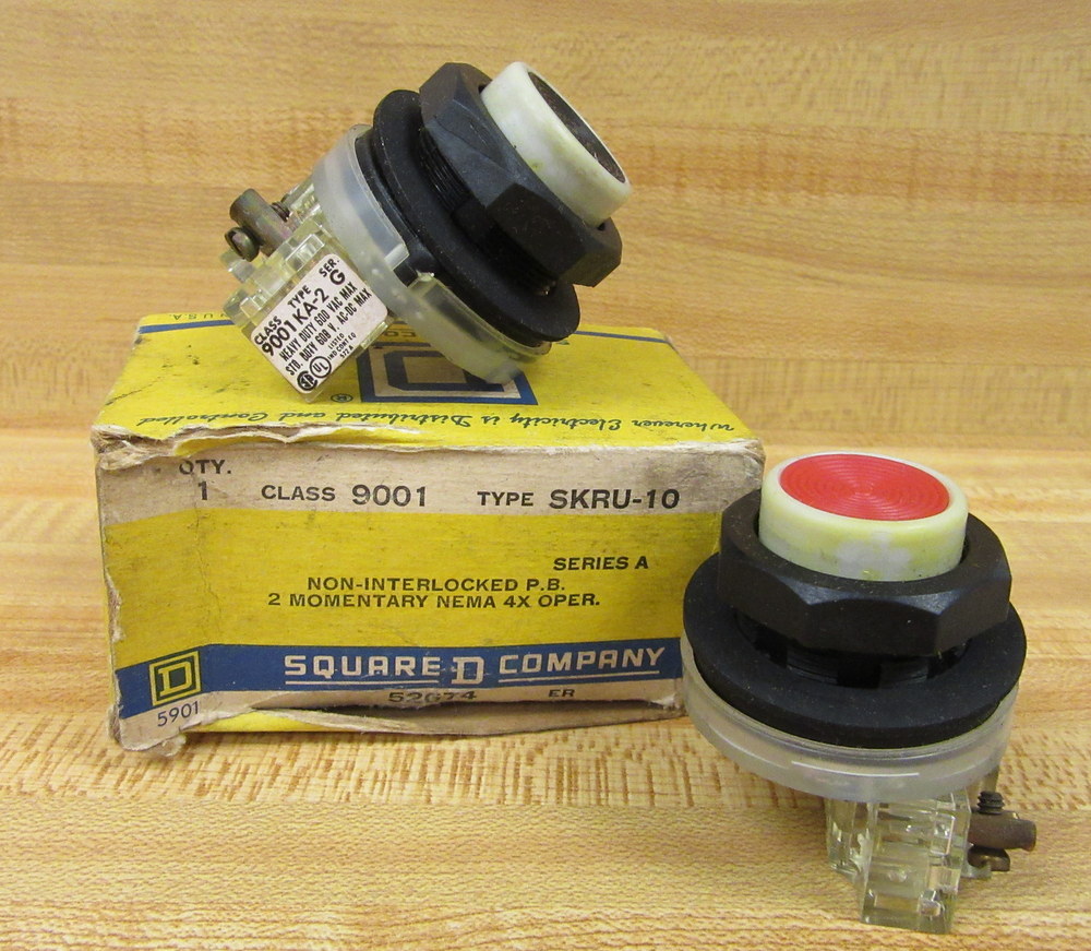 Square D 9001SKRU-10 Push Button 9001SKRU10 Series A (Pack of 2)