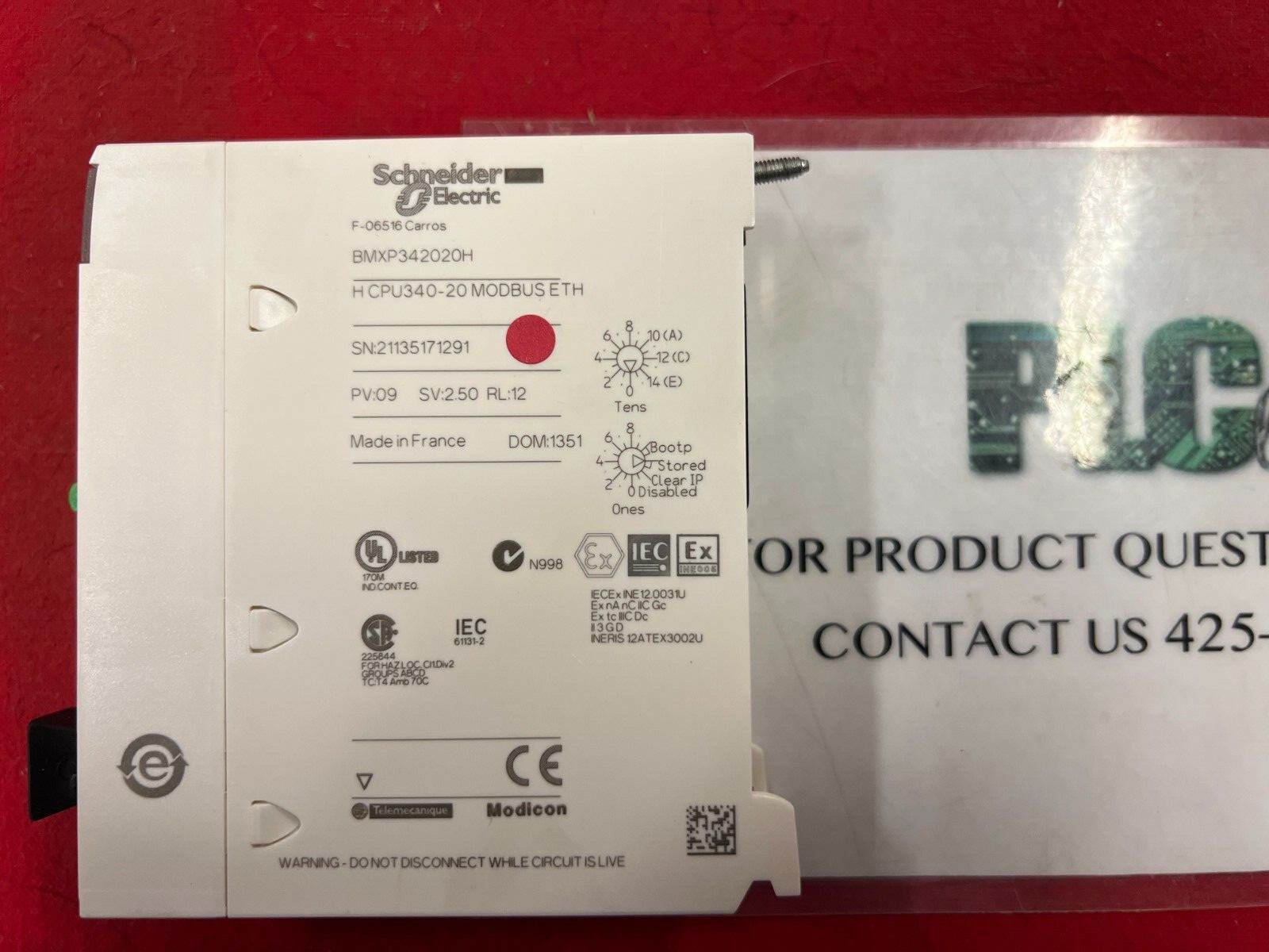 BMXP342020H USED EXCELLENT! Schneider Electric Modicon BMX-P342-020H M340