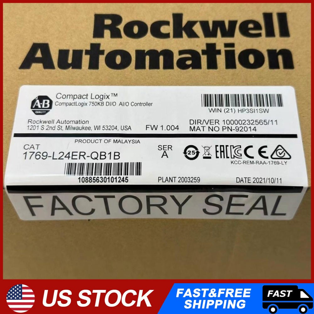 Allen-Bradley CompactLogix 1769-L24ER-QB1B 750KB DI/O Controller 1769L24ERQB1B