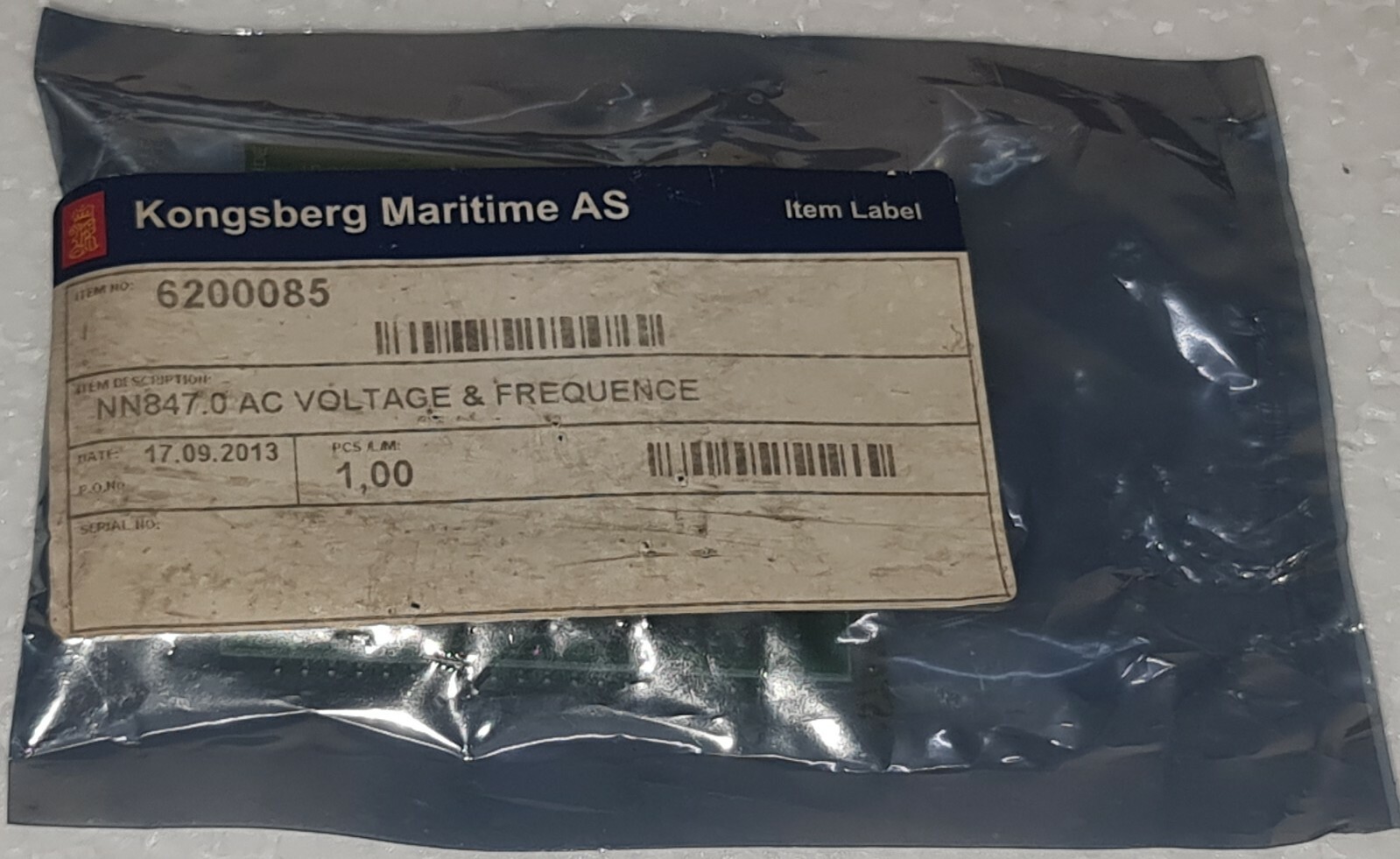 KONGSBERG/NOR CONTROL 6200085 NN847.0 PCB