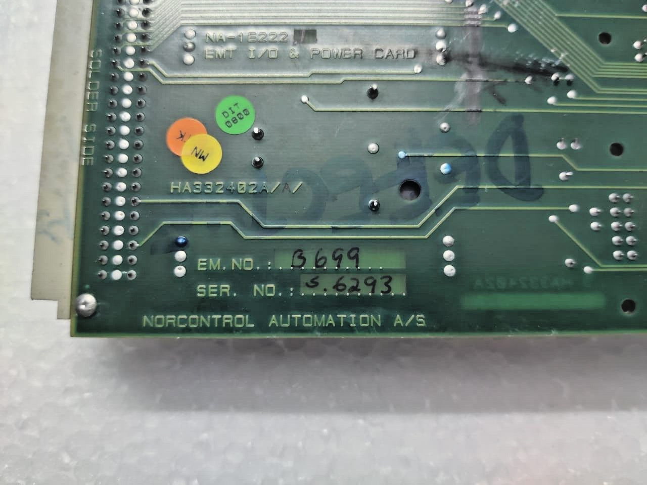 Norcontrol na-1e222.1 ha332402a/a/ emt i/o & power card