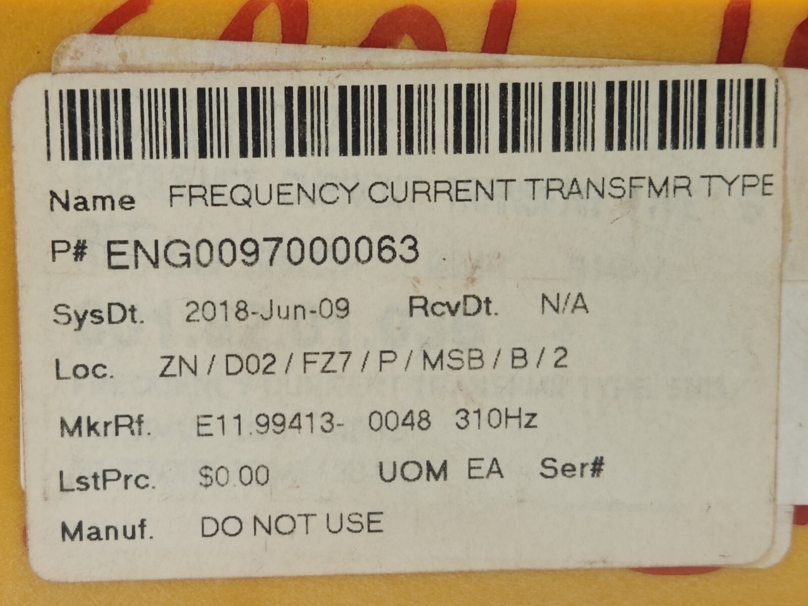 RHEINTACHO 5873 FREQUENCY CURRENT TRANSFORMER 410412/28