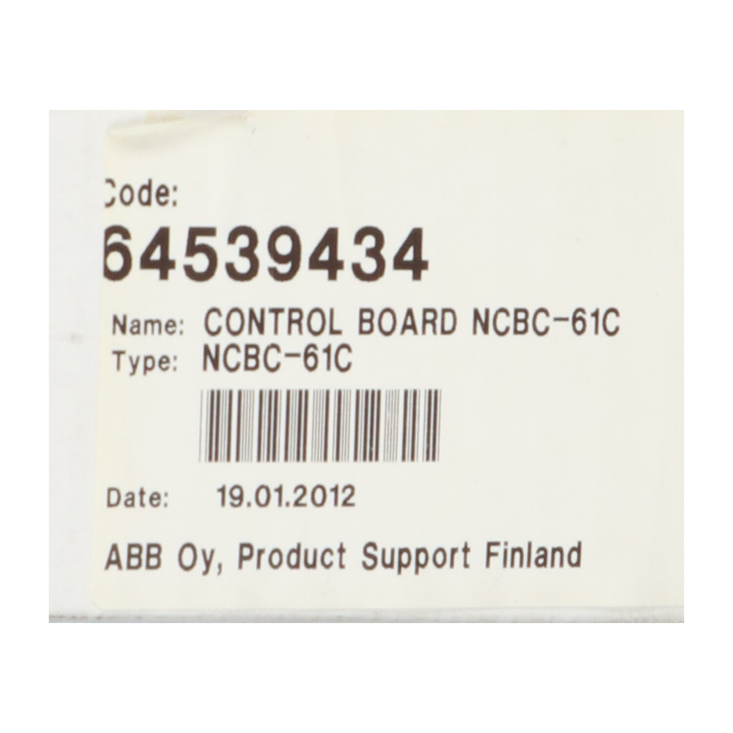 Abb 64539434 Control Board New NFP Sealed