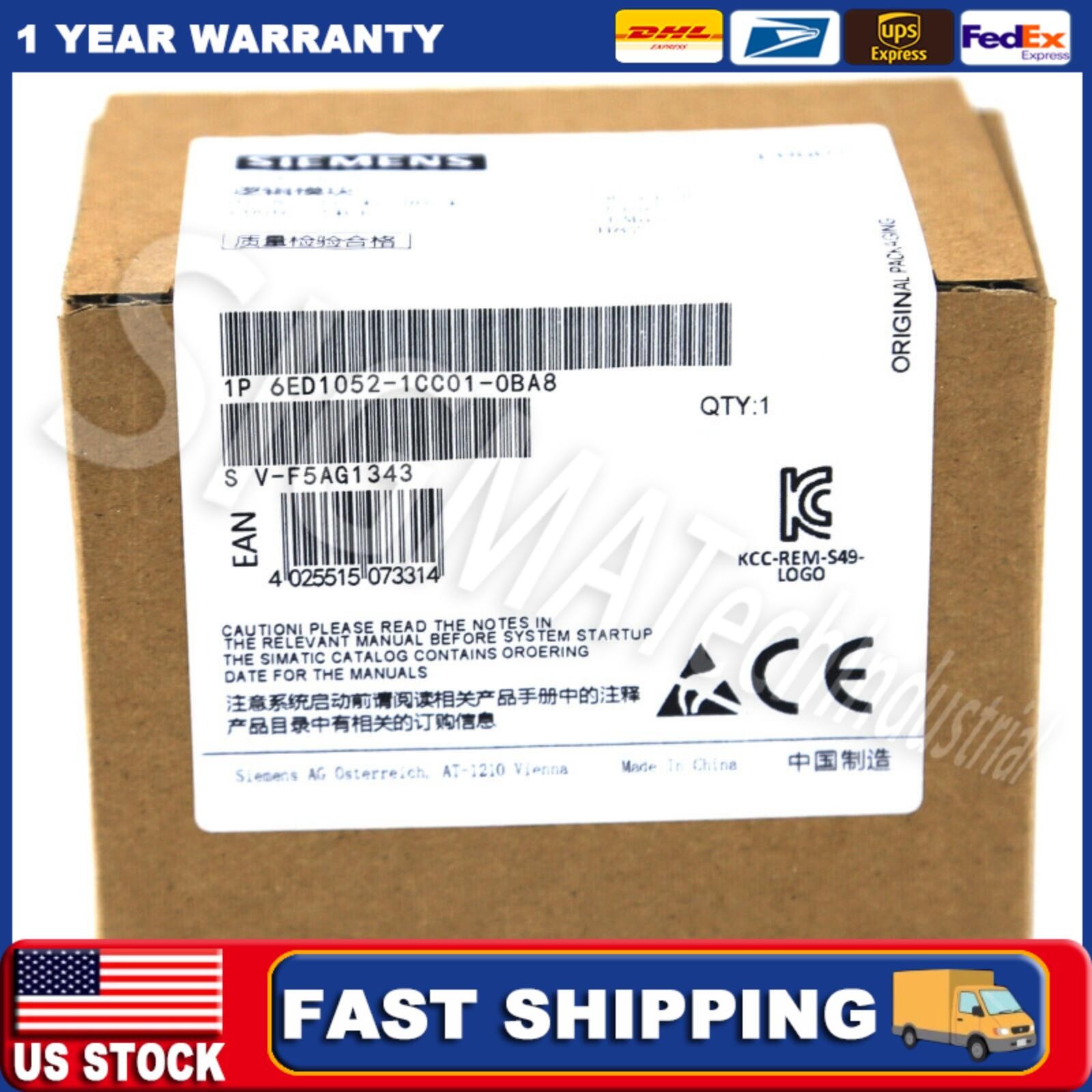 New Siemens 6ED1 052-1CC01-0BA8 6ED1052-1CC01-0BA8 LOGO 24CE logic US FREE TAX