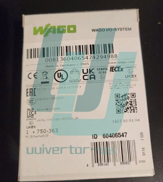 750-363 New WAGO 750-363 Fieldbus Coupler EtherNet/IP 750-363