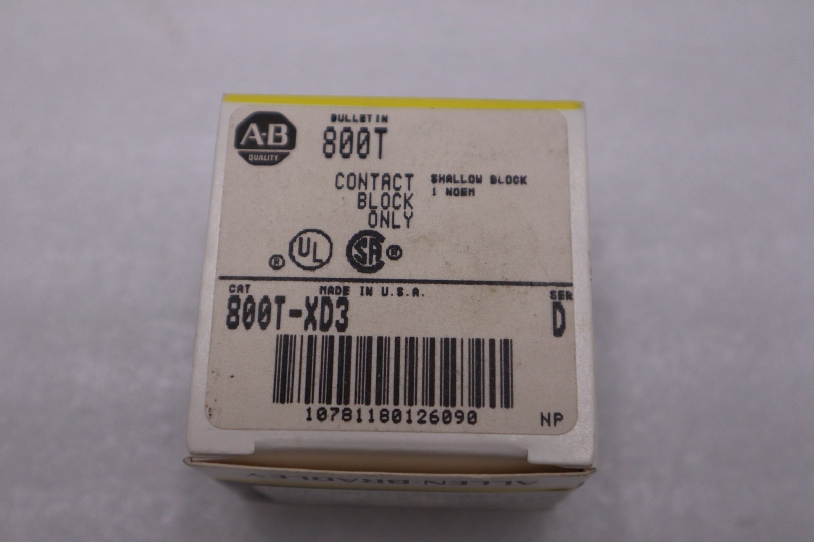NEW Allen Bradley 800T-XD3 Contact Block 800TXD3 Series D AB STOCK H1489A