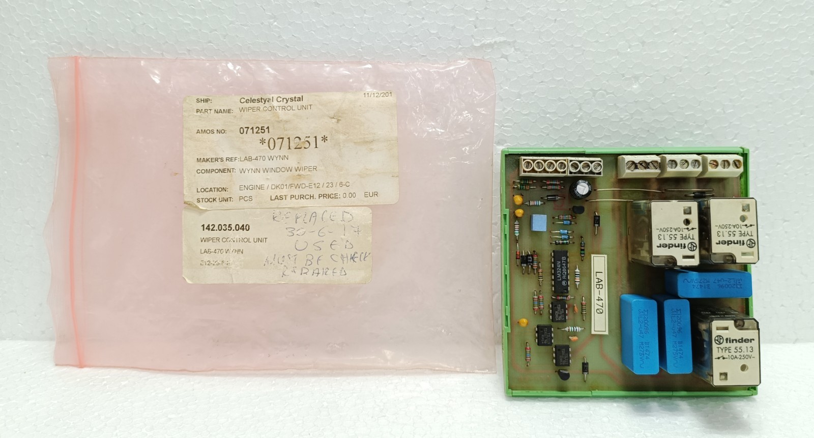 WYNN LAB-470 Wiper Control Unit for Marine & Industrial Applications