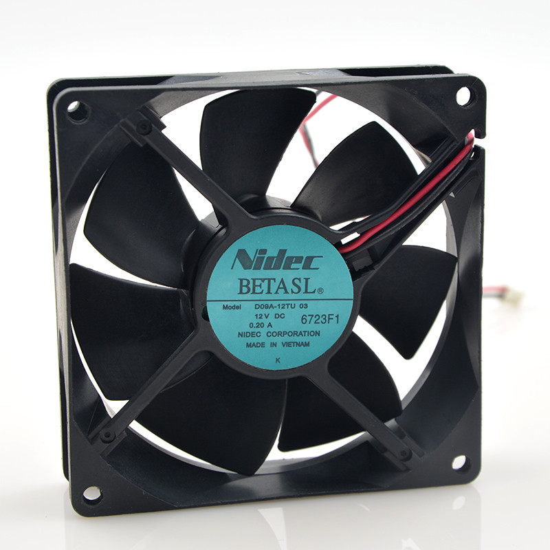 Nidec Axial flow fan D09A-12TU 03 12V 0.2A 2-pin server cooling fan
