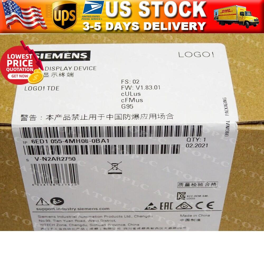 New Siemens LOGO! TD text display, 6-line 6ED1055-4MH08-0BA1 6ED1 055-4MH08-0BA1