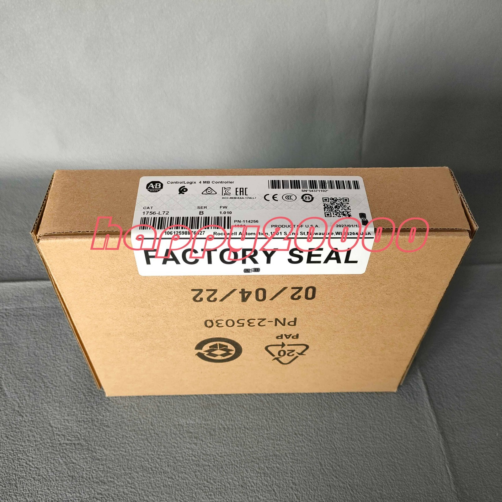 NEW Factory Sealed AB 1756-L72 Logix5572 Processor 4MB 1756L72 Free Shipping