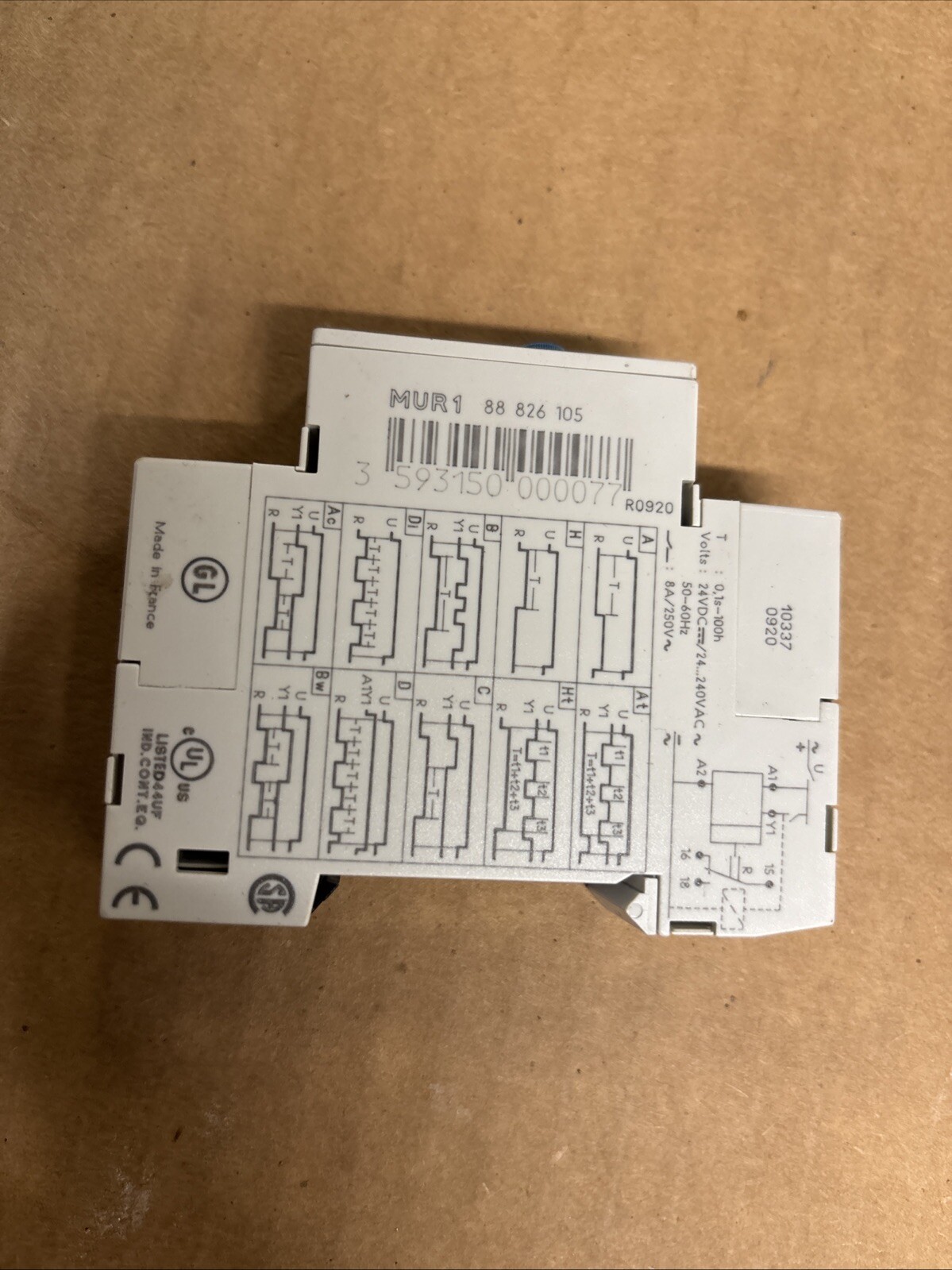 CROUZET MUR1 TIMER RELAY 88826105 24VDC/24-240VAC
