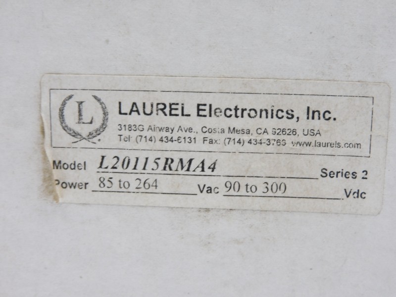LAUREL ELECTRONICS L20115RMA4 90-300VDC NSMP