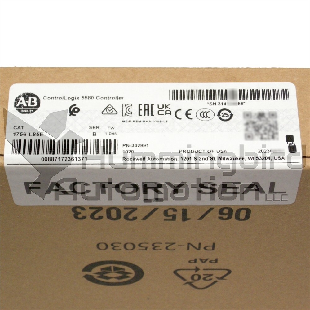 2023 SEALED Allen Bradley 1756-L85E /B ControlLogix 40MB Controller Surplus