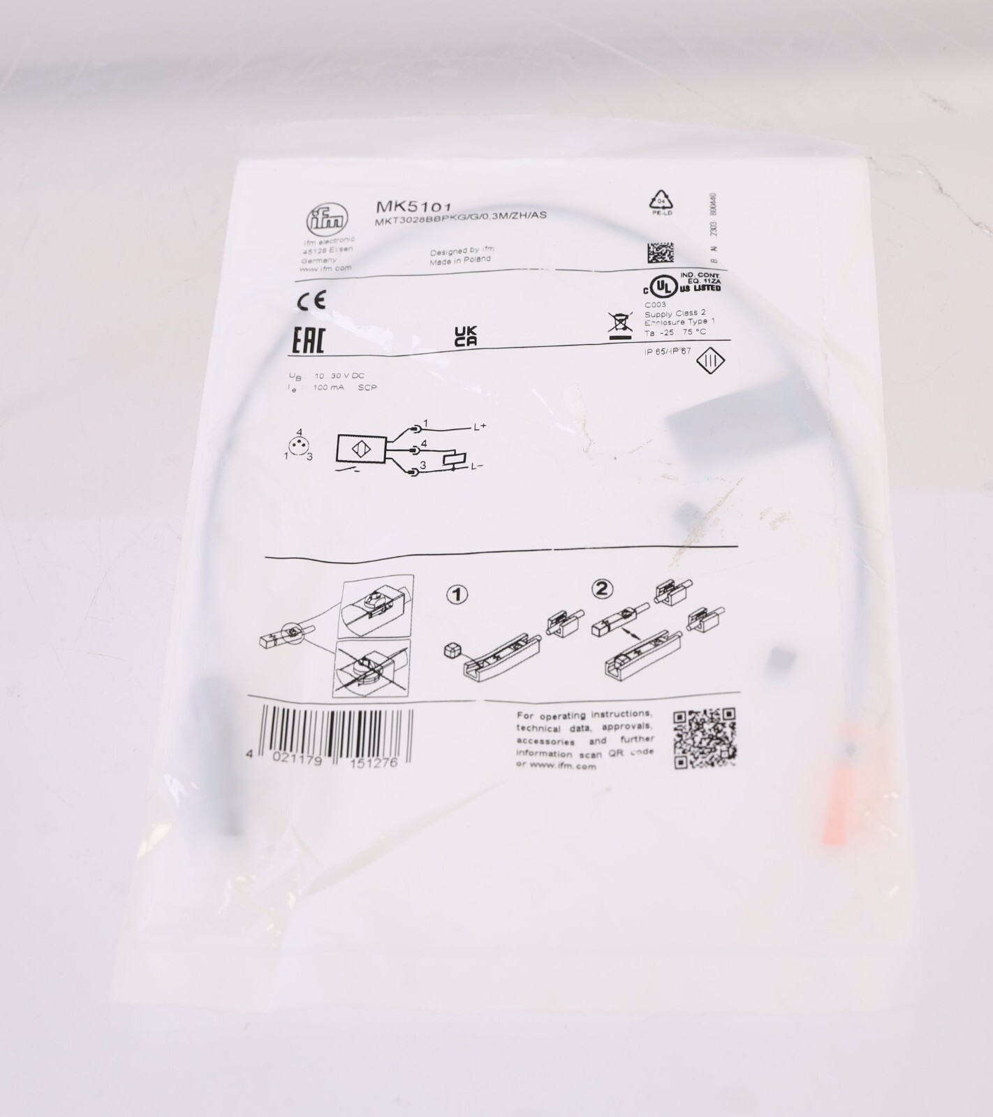 IFM MK5101 MKT3028BBPKG/G/0,3M/ZH/AS ! NEW !