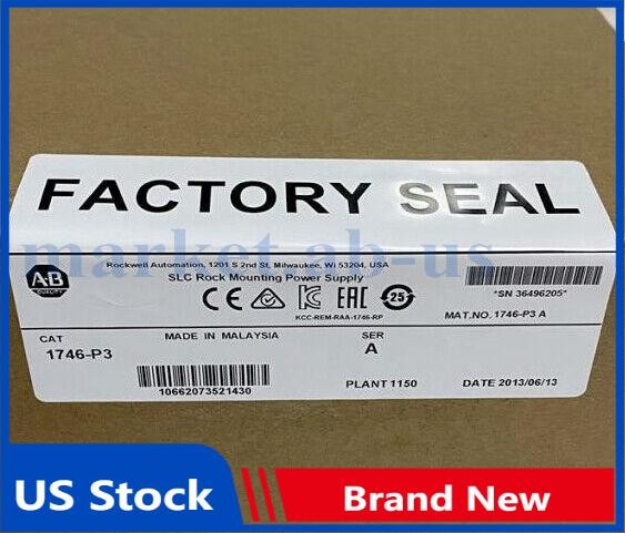 1 PCS New Sealed AB 1746-P3 1746P3 SLC 500 Power Supply Module In Box In Stock