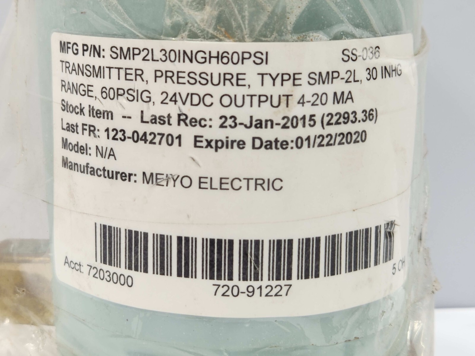 MEIYO ELECTRIC SMP-2L PRESSURE TRANSMITTER