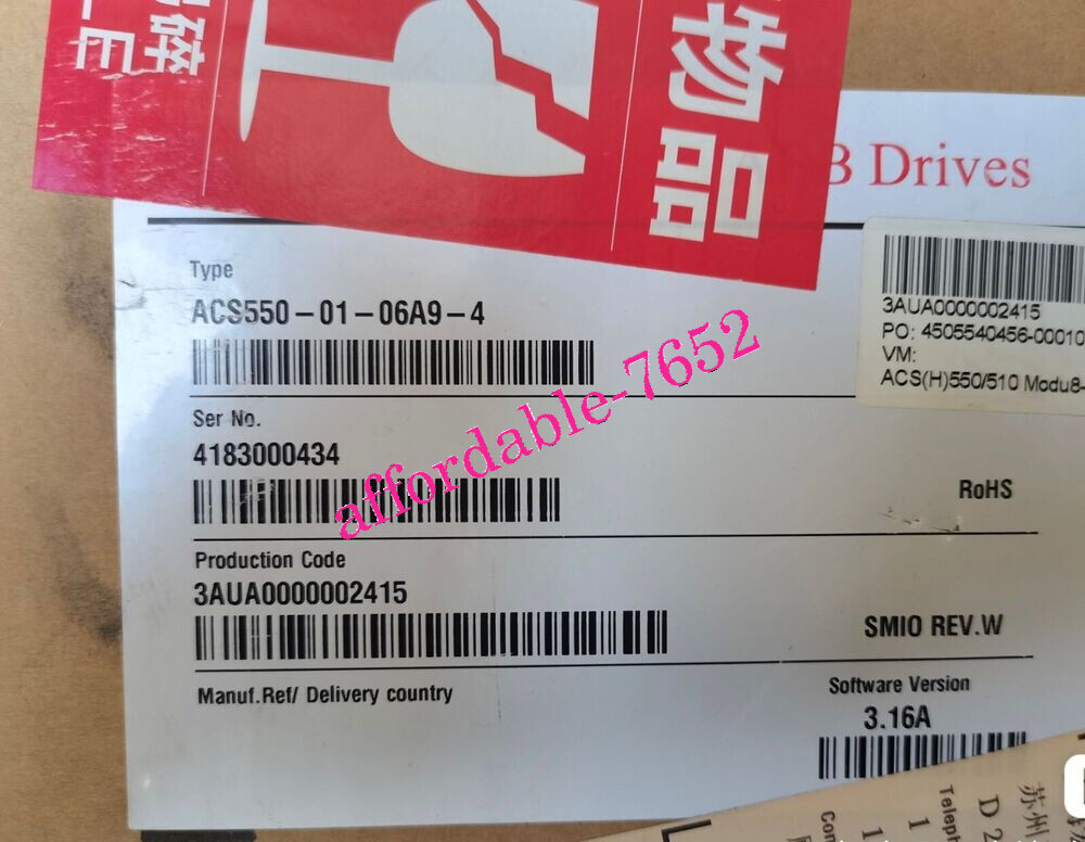 New ABB ACS550-01-06A9-4 Inverter FedEx or DHL or UPS Expedited Shipping