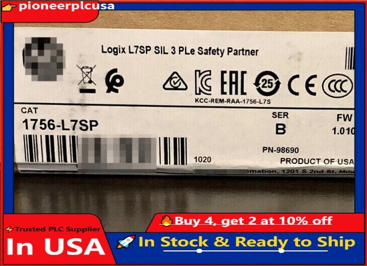 1 PCS New Sealed 1756-L7SP /B ControlLogix GuardLogix Safety Partner Controller
