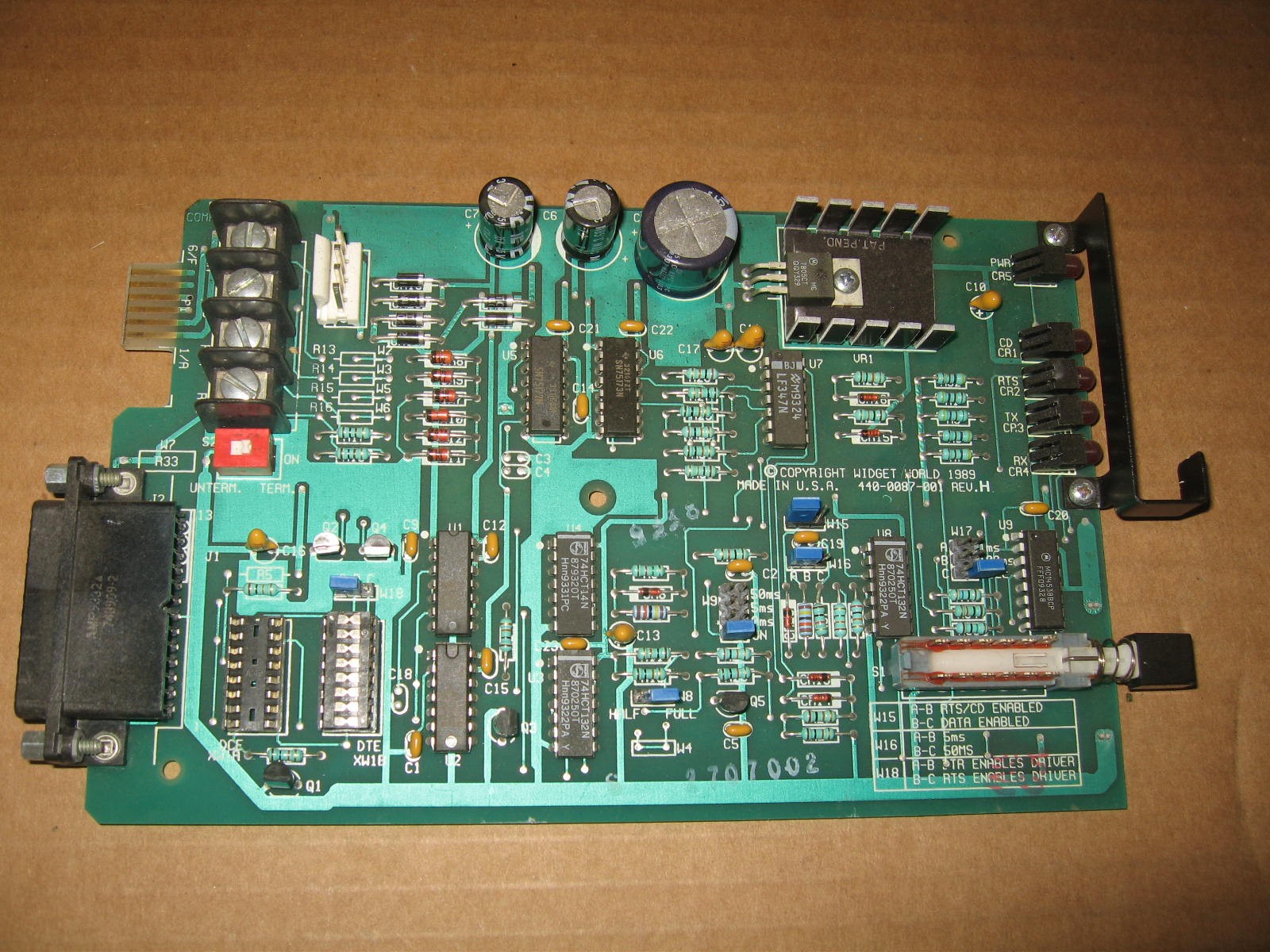 Widget World 440-0087-001 REV H Converter Driver Board