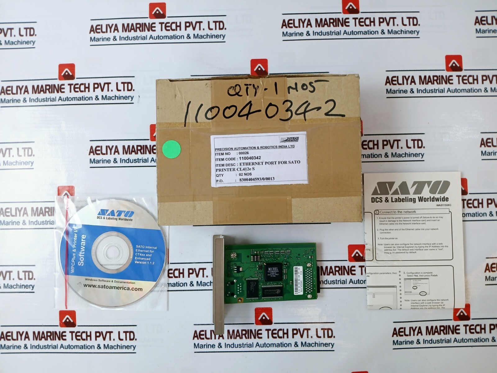 Sato PW05260CX/PX03318XD Network Interface Card MDK 332V-0