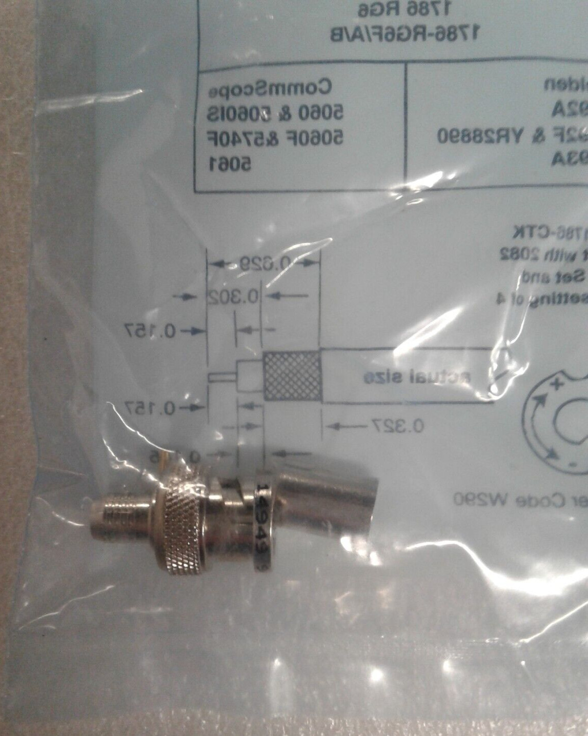 Lot of 5 Allen Bradley 1786-BNC/B ControlNet BNC Plug RG-6QS – Factory Sealed