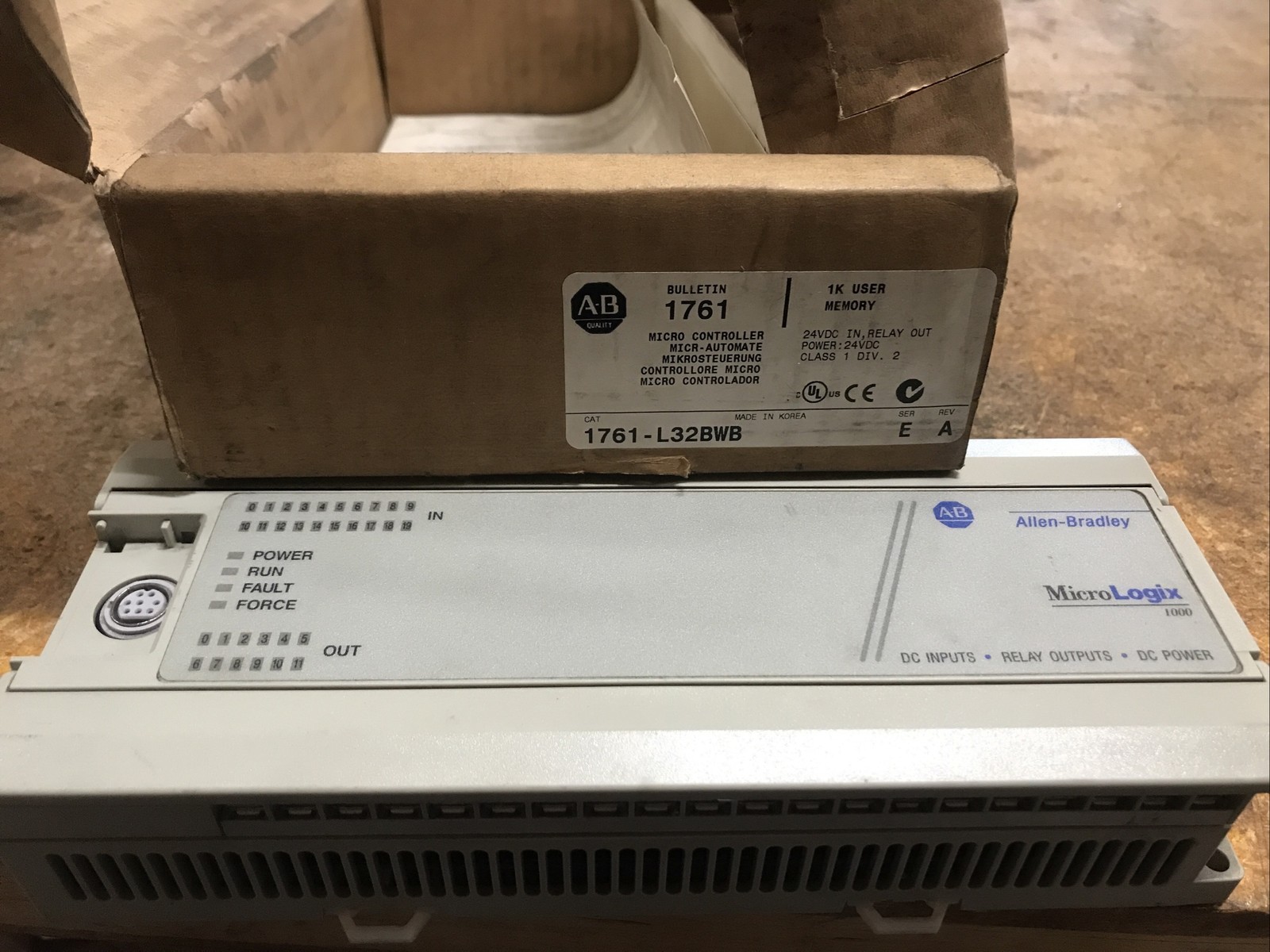 Allen Bradley 1761-L32BWB Ser E FRN 1.0 MicroLogix 1000 Tested