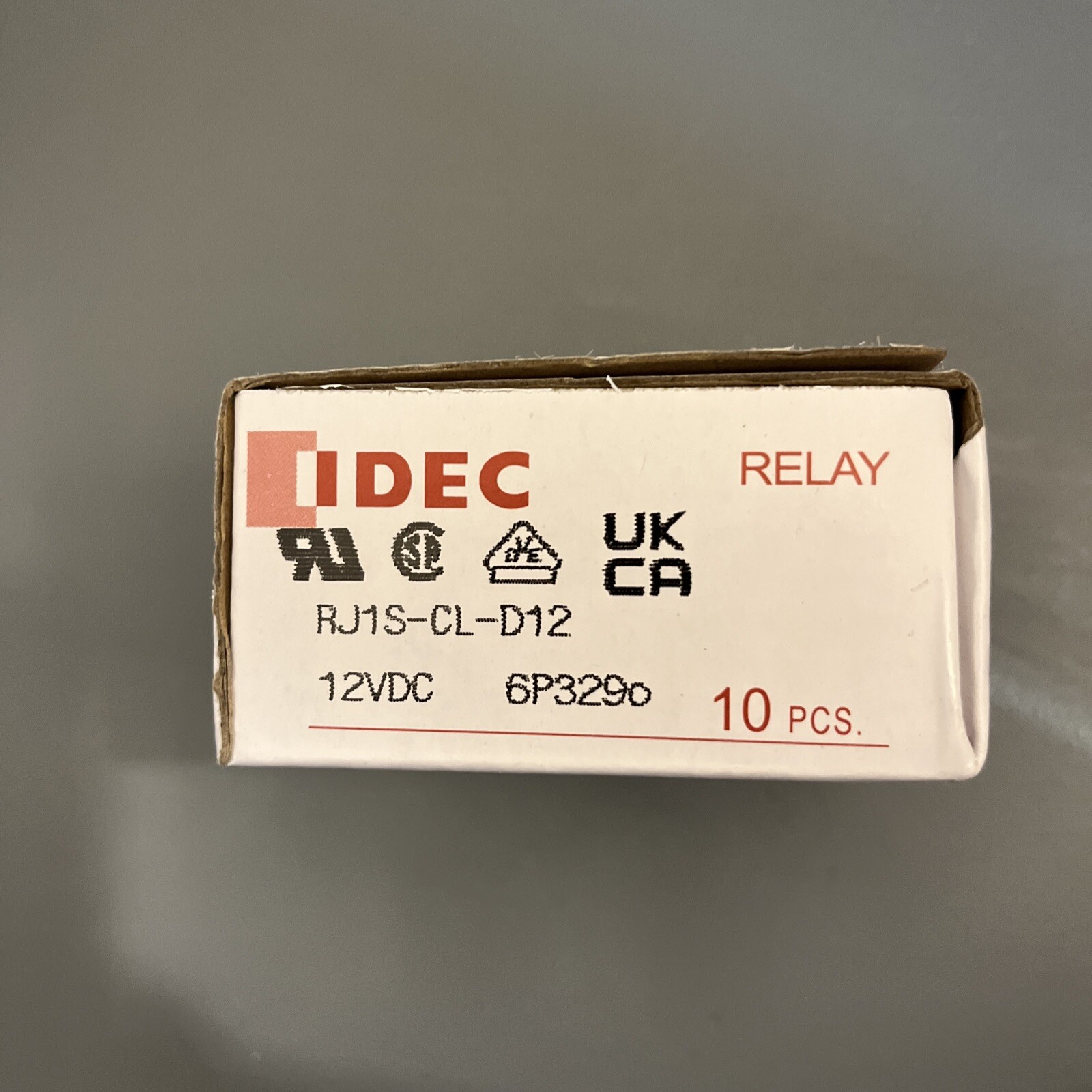 IDEC Corporation RJ1S-CL-D12 RJ Slim General Plug-In SPDT 12A 12VDC Relay