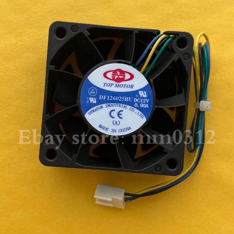 1pcs Top Motor DF126025BU 12V 0.80A 60*60*25mm 6cm Power Supply Fan 4pin