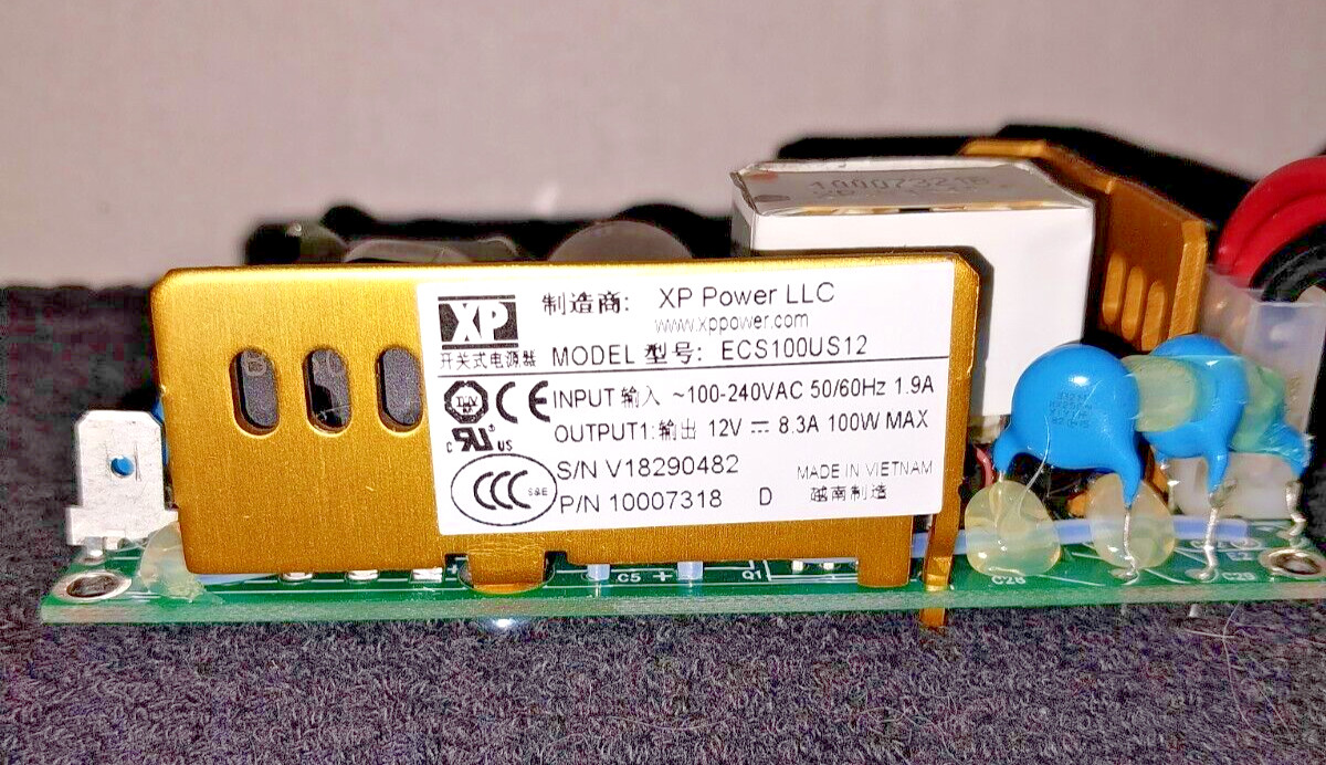 XP Power ECS100US12 12V 8.3A 100W POWER BOARD IN 100-240VAC