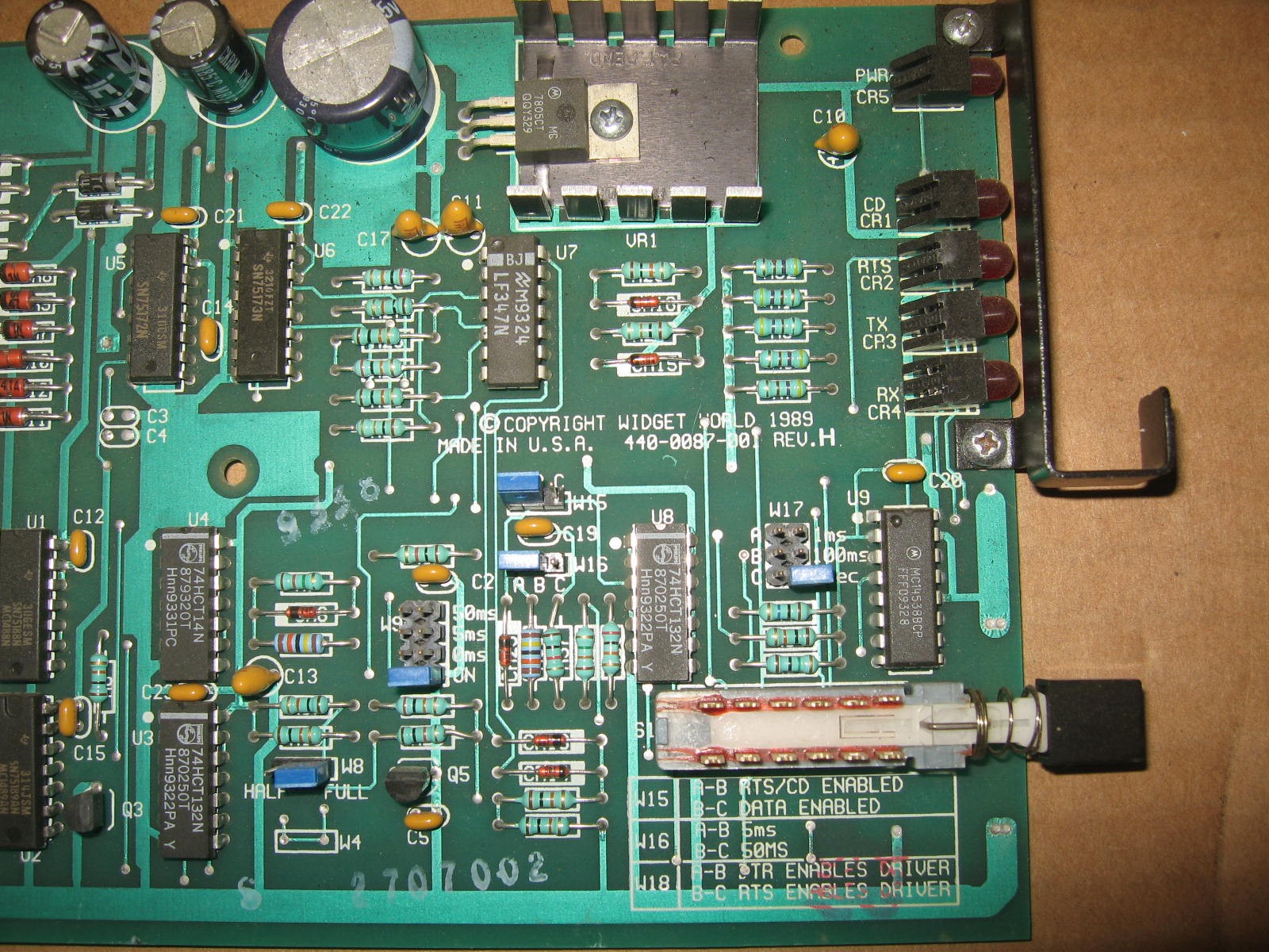 Widget World 440-0087-001 REV H Converter Driver Board