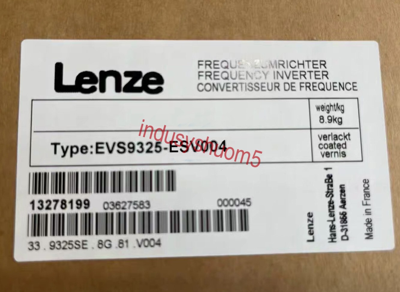 EVS9325-ESV004 IPCS New Sealed Original Lenze Frequency Inverter EVS9325-ESV004