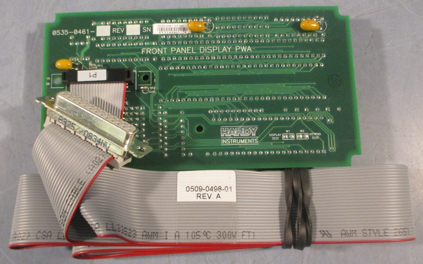 Hardy Instruments 0535-0461-04 Rev H Front Panel Display PWA HI 2151/30WC-RM