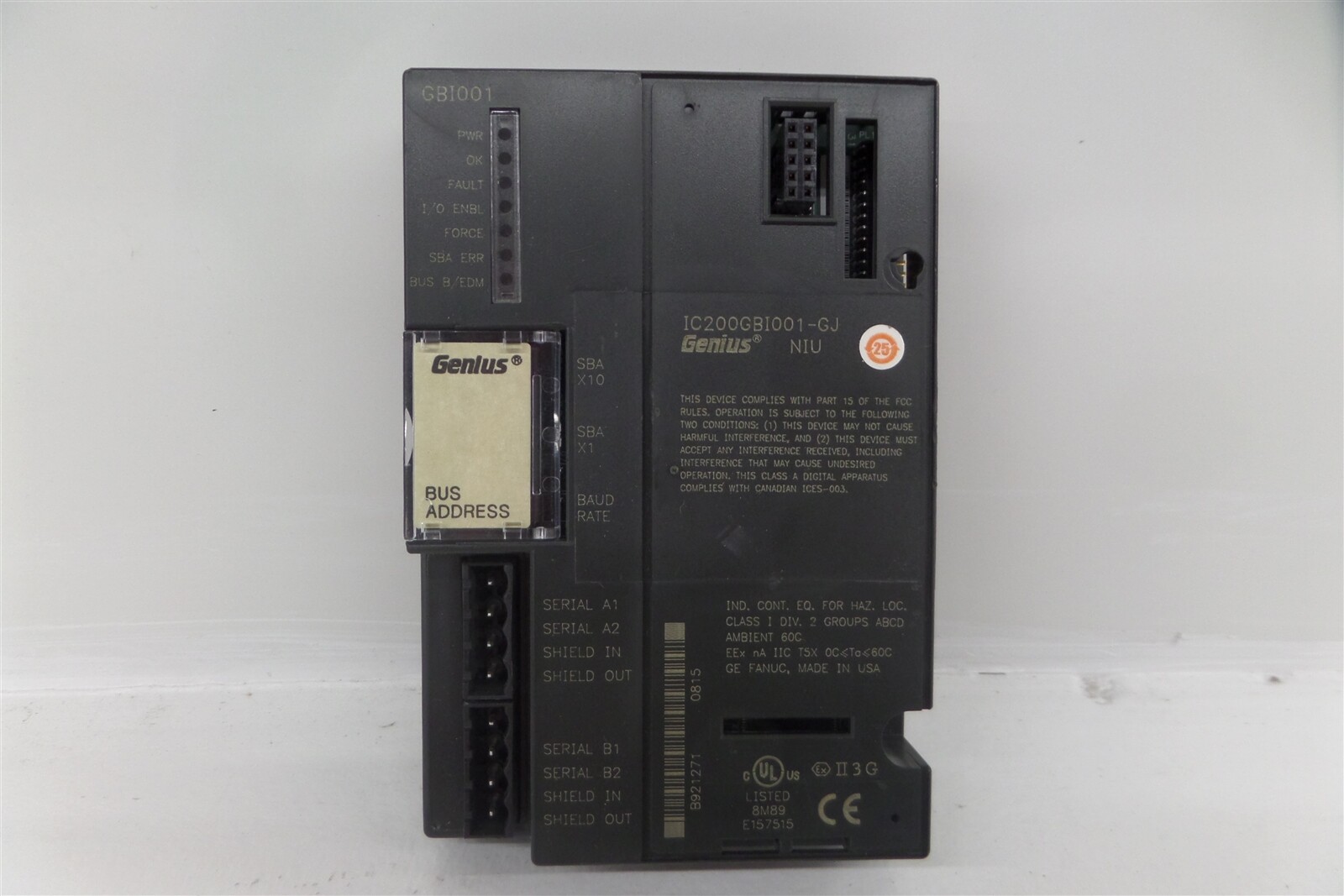 GE Fanuc IC200GBI001-GJ Versamax Genius NIU Module