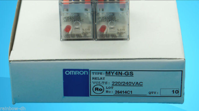 10Pcs/Box Omron MY4N-GS Small Relay 24 VDC MY4NGS