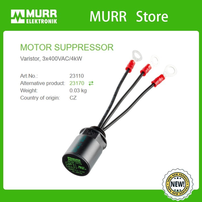 23110 MURR MOTOR SUPPRESSOR Varistor, 3x400VAC/4kW 100% NEW