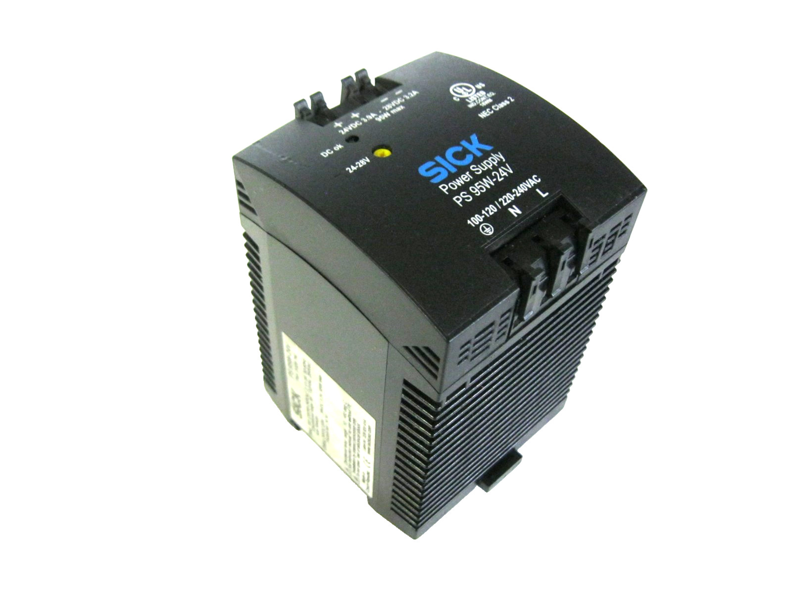 SICK PS 95W-24V 95 Watt POWER SUPPLY 7 028 790, 100-240 VAC input, 24-28 VDC out
