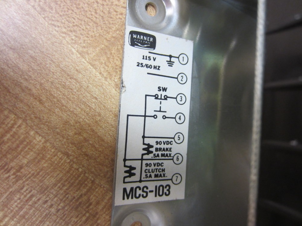 Warner Electric MCS-103 Power Supply 6010-448-001