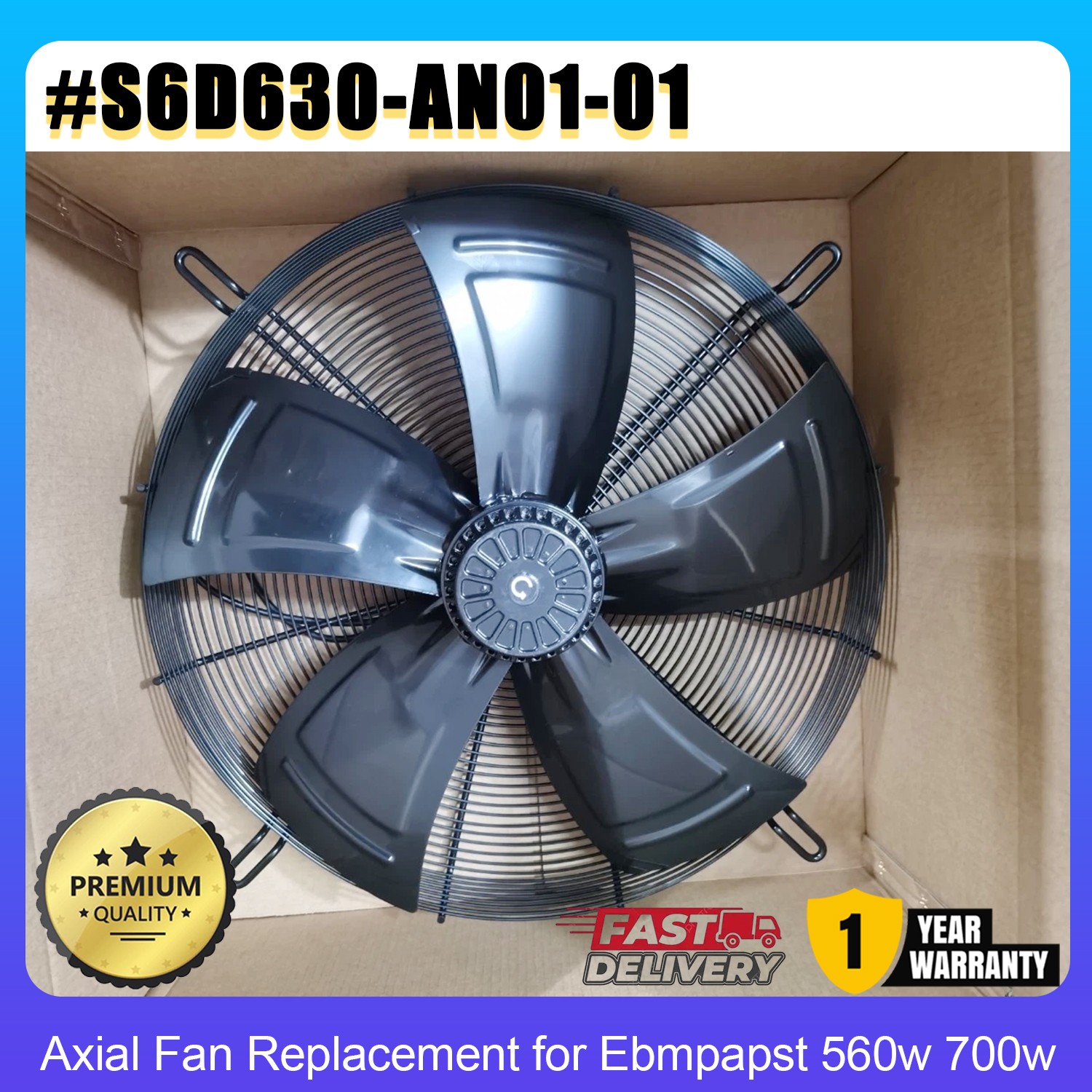 New Air Conditioner Fan for Ebmpapst S6D630-AN01-01 400/480VAC Fast Shipping