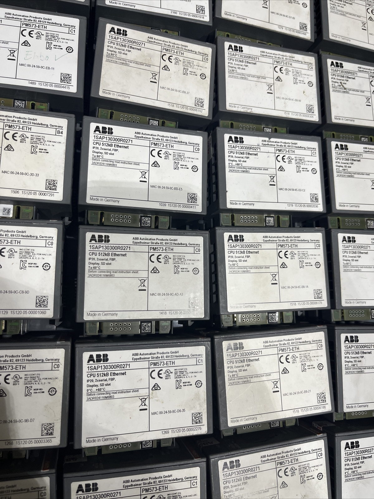Abb PM573-ETH CPU512kb Ethernet 1SAP130300R0271