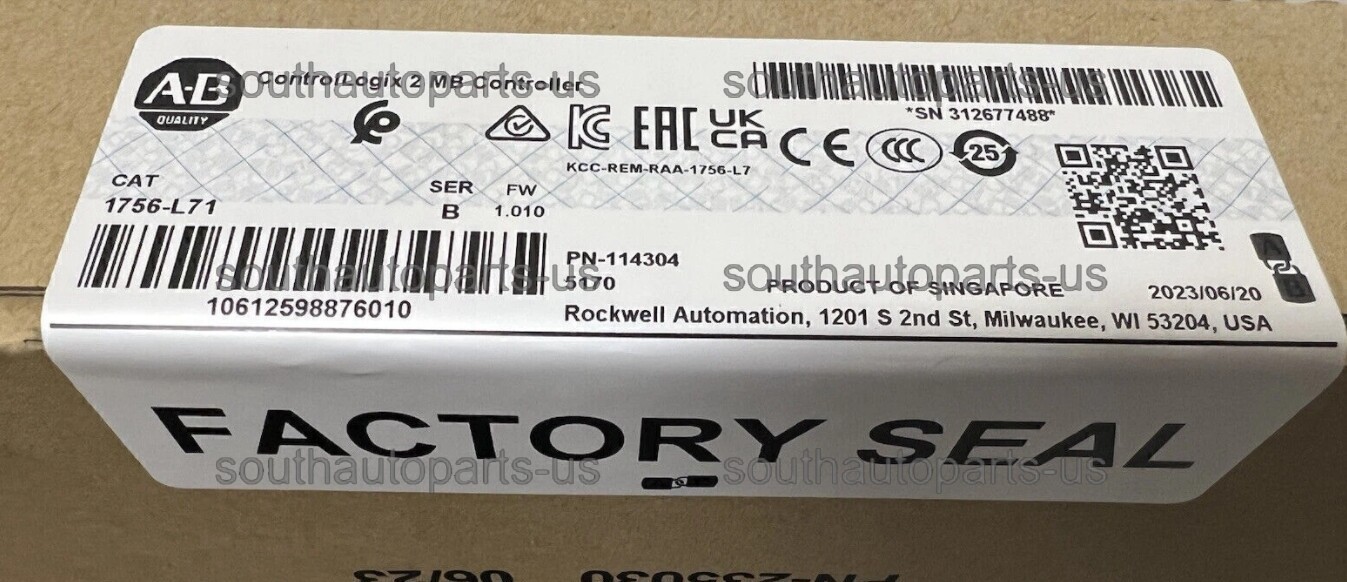 AB 1756-L71 SER B CompactLogix 2MB Controller AB 1756 L71